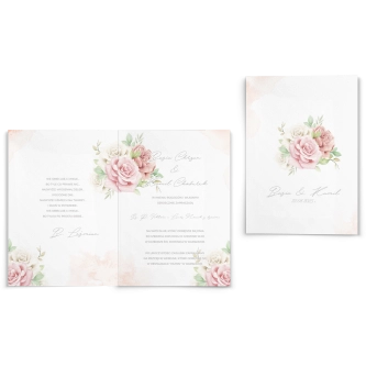 Zaproszenia ślubne Lili - Składane Motyw 3