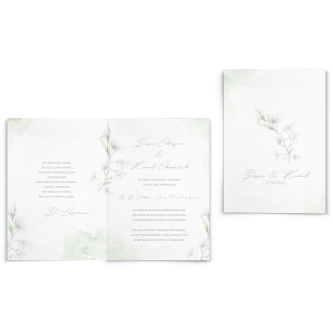 Zaproszenia ślubne Lili - Składane Motyw 5