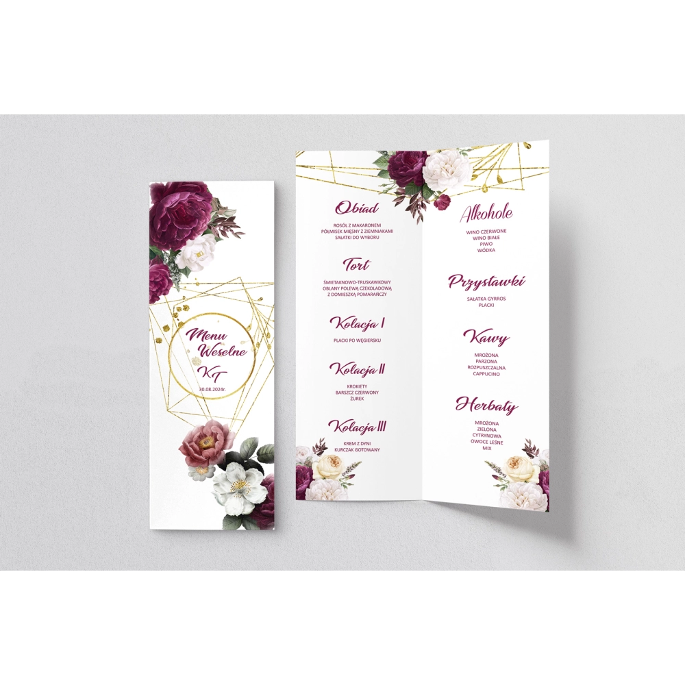 Menu Weselne Modena - Motyw 1