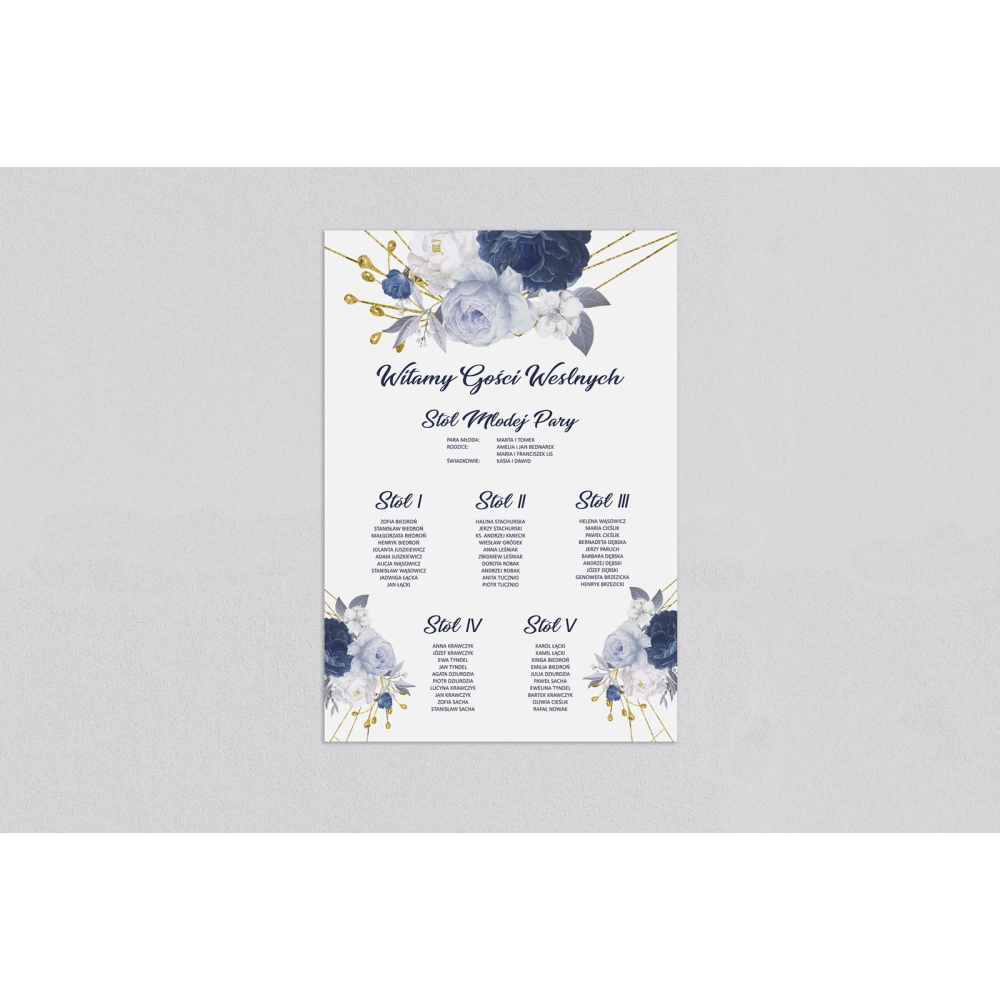 Plan stołów weselnych Modena - Motyw 2