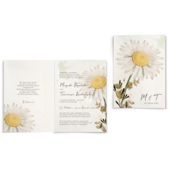 Zaproszenia ślubne Natalie - Składane Motyw 3