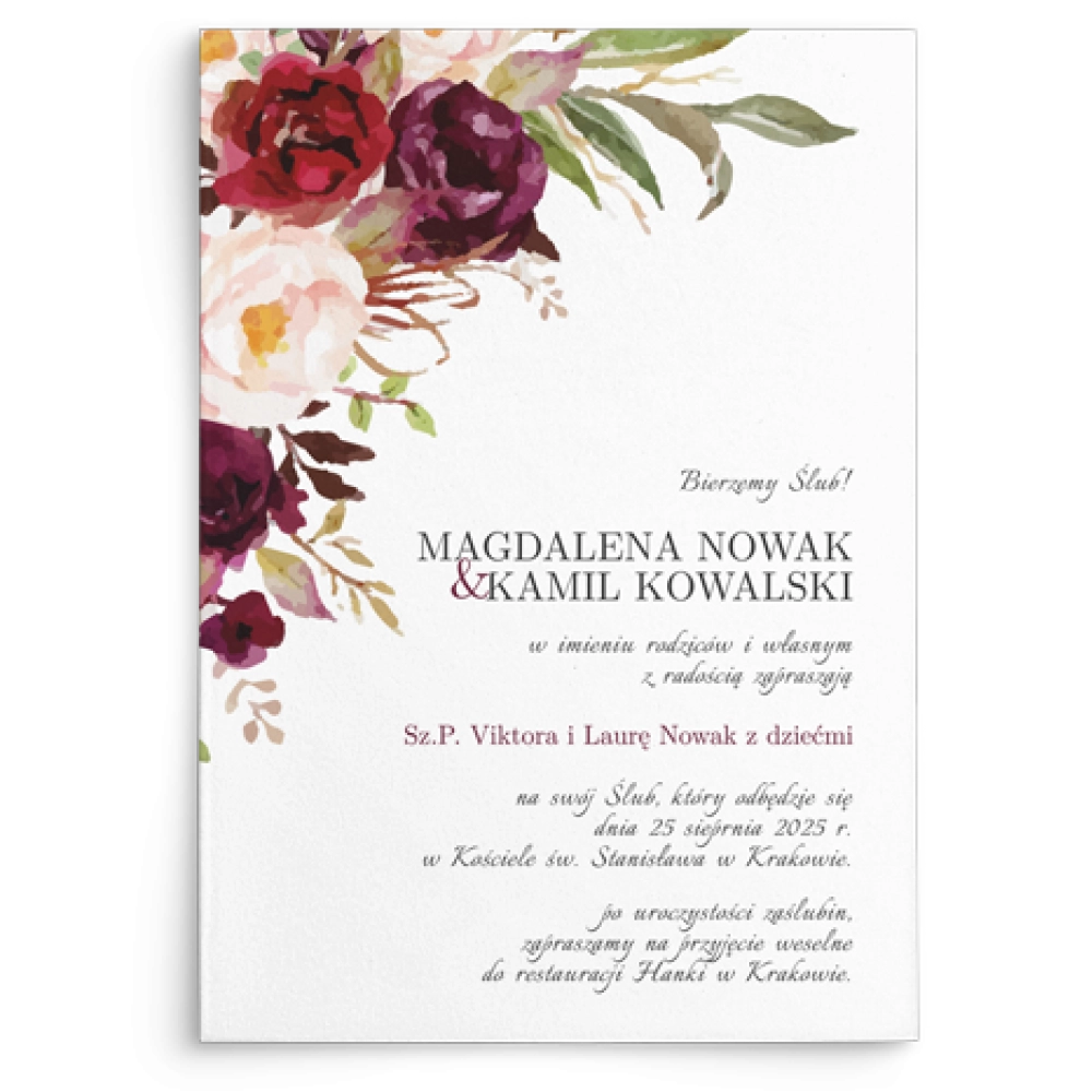 Zaproszenia ślubne Fabello - Motyw 2