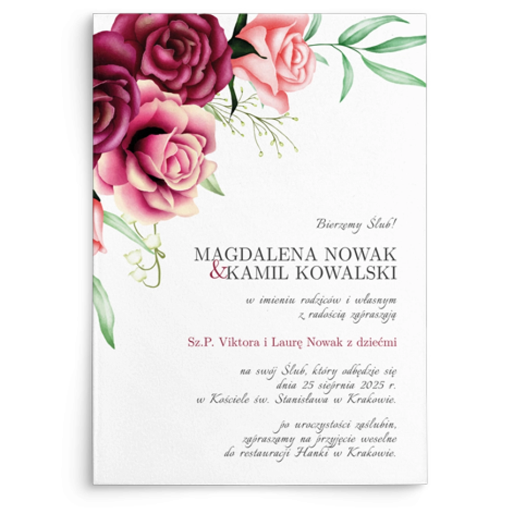 Zaproszenia ślubne Fabello - Motyw 3