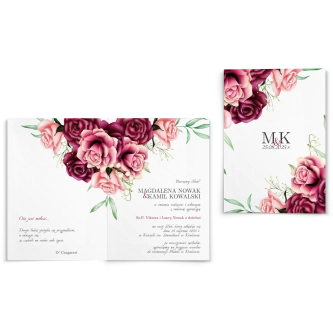 Zaproszenia ślubne Fabello - Składane Motyw 3