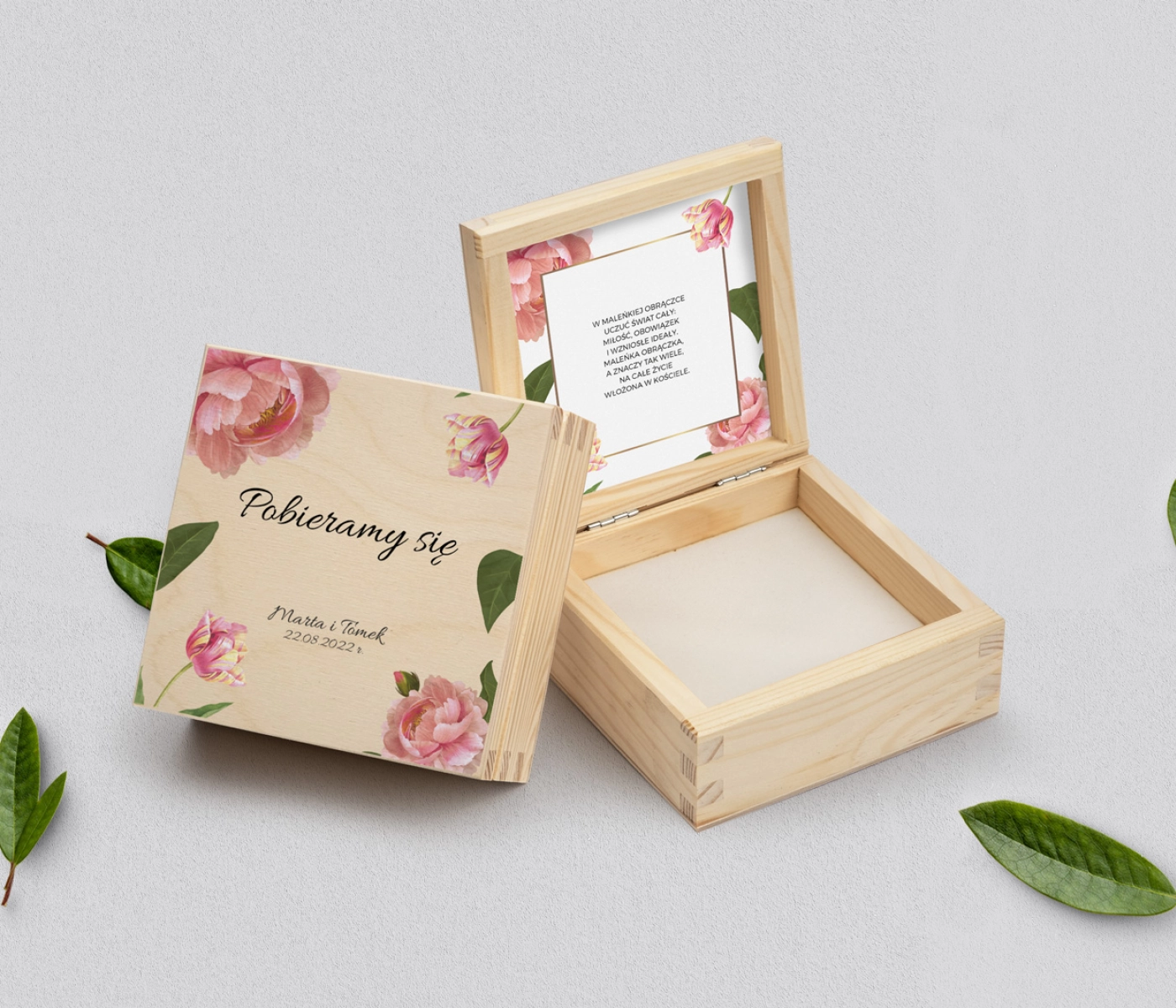 Pudełko na obrączki naturalne - Dream Motyw 6