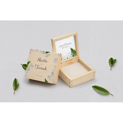 Pudełko na obrączki naturalne - Soft Motyw 2