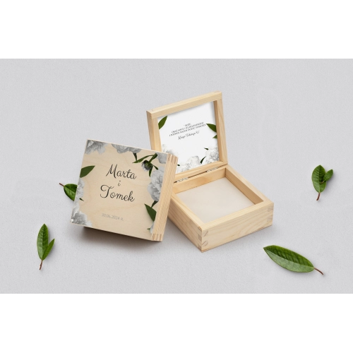 Pudełko na obrączki naturalne - Soft Motyw 3