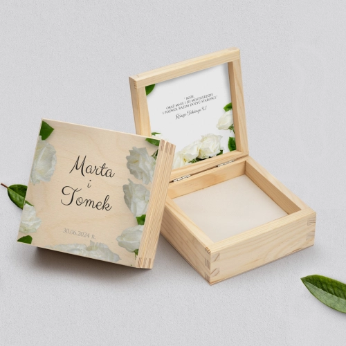 Pudełko na obrączki naturalne - Soft Motyw 4