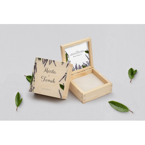 Pudełko na obrączki naturalne - Soft Motyw 5
