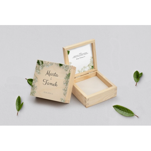 Pudełko na obrączki naturalne - Soft Motyw 7