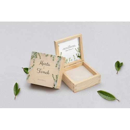 Pudełko na obrączki naturalne - Soft Motyw 8