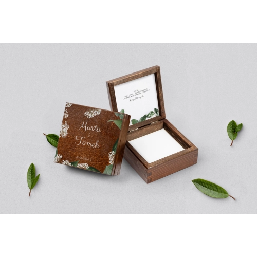 Pudełko na obrączki brązowe - Soft Motyw 1