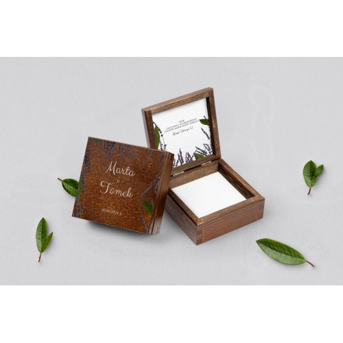 Pudełko na obrączki brązowe - Soft Motyw 5