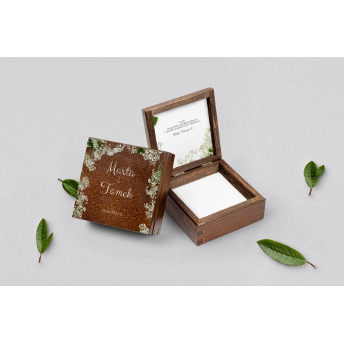 Pudełko na obrączki brązowe - Soft Motyw 7