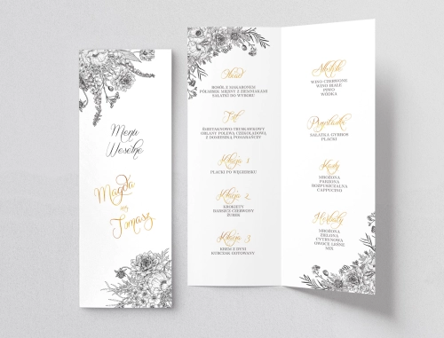 Menu Weselne Adore - Motyw 1