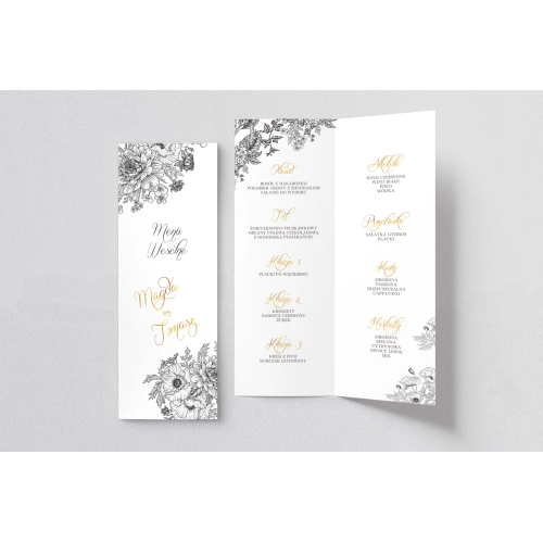 Menu Weselne Adore - Motyw 2