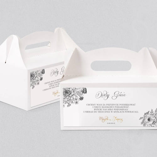 Pudełko na ciasto weselne Adore - Motyw 2