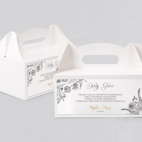 Pudełko na ciasto weselne Adore - Motyw 3