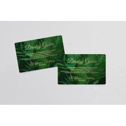 Naklejki na ciasto weselne Greenery Motyw 2