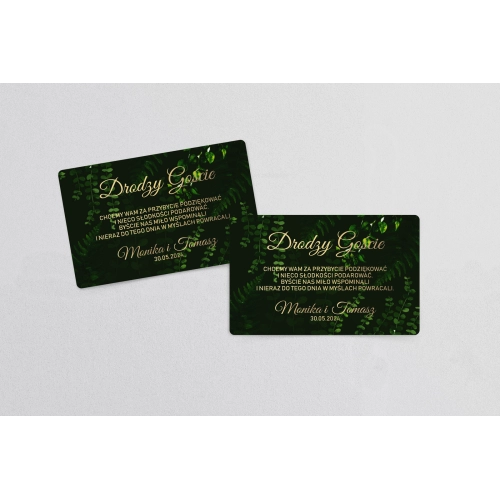 Naklejki na ciasto weselne Greenery Motyw 3