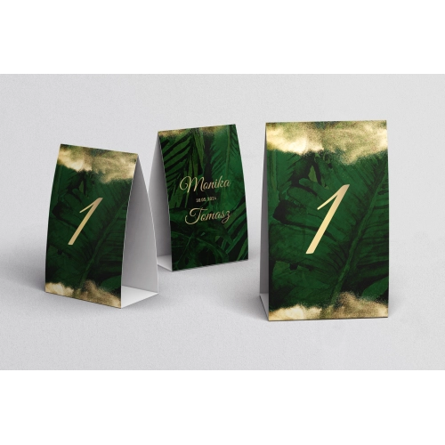 Numerki na stół Greenery Motyw 2