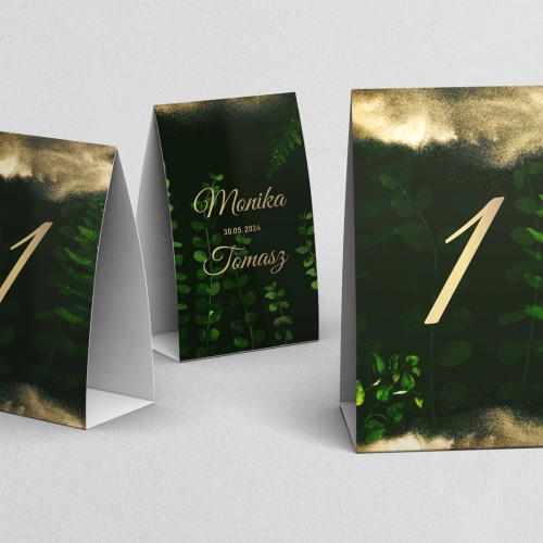 Numerki na stół Greenery Motyw 3