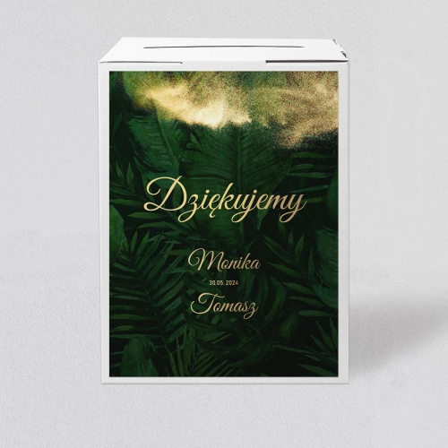 Pudełko na koperty i pieniądze Greenery Motyw 2