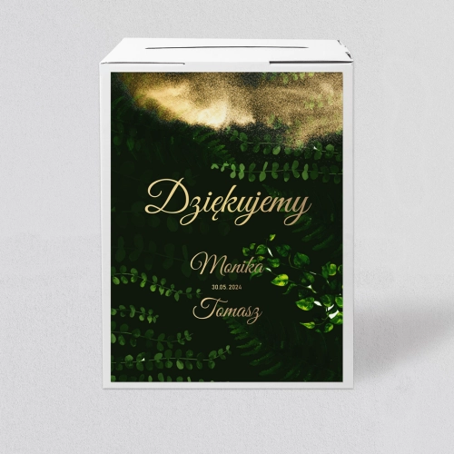Pudełko na koperty i pieniądze Greenery Motyw 3