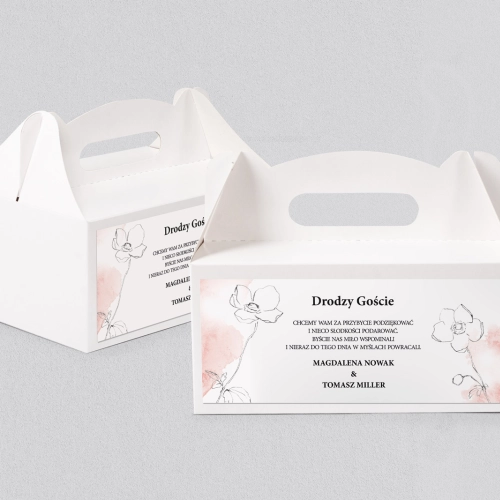 Pudełko na ciasto weselne Julietta - Motyw 1