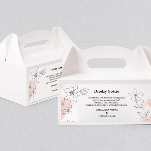 Pudełko na ciasto weselne Julietta - Motyw 2