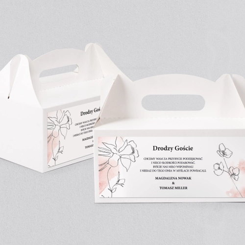 Pudełko na ciasto weselne Julietta - Motyw 3