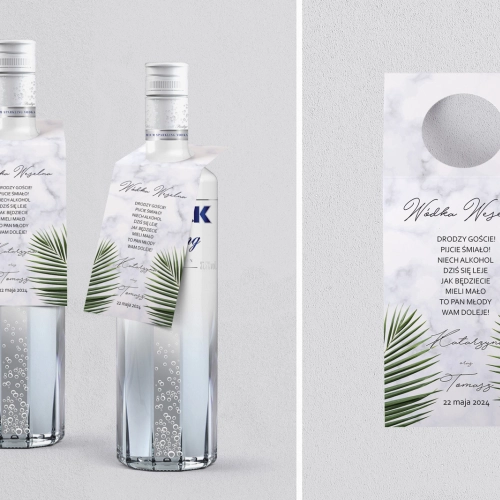 Zawieszka na alkohol oczko Marble leaf Motyw 1