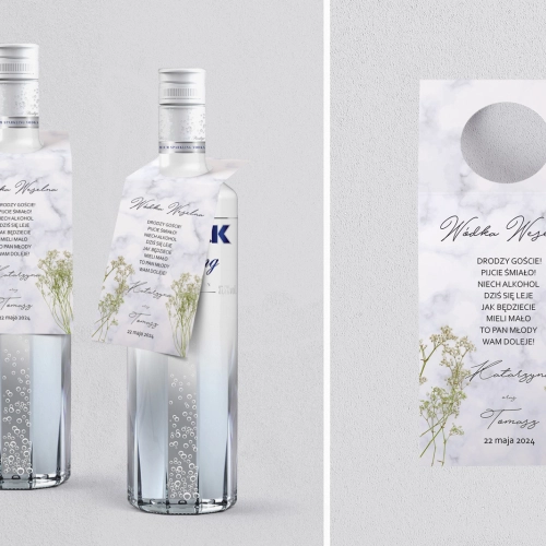 Zawieszka na alkohol oczko Marble leaf Motyw 3