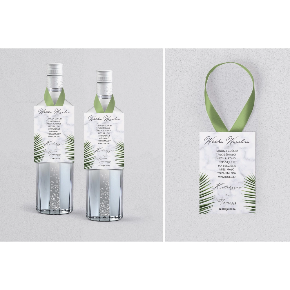 Zawieszka na alkohol Marble leaf - Motyw 1