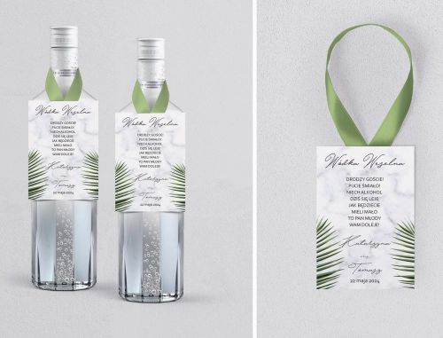 Zawieszka na alkohol Marble leaf - Motyw 1