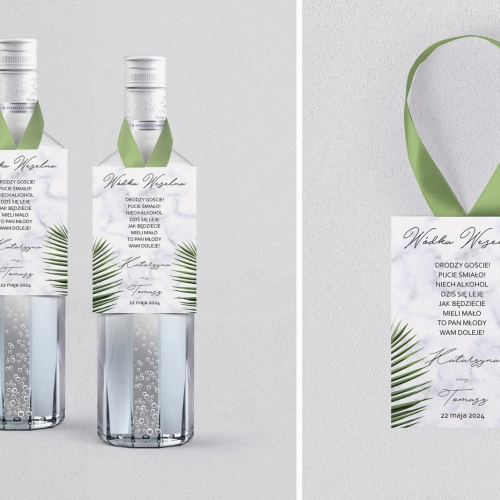 Zawieszka na alkohol Marble leaf - Motyw 1