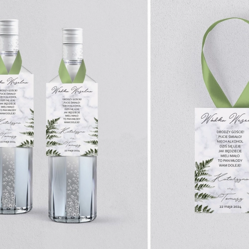 Zawieszka na alkohol Marble leaf - Motyw 2