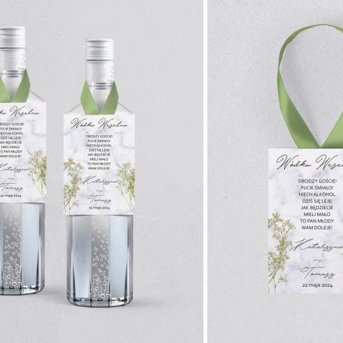 Zawieszka na alkohol Marble leaf - Motyw 3