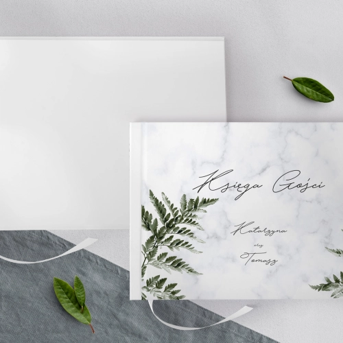 Księga Gości Weselnych Marble leaf Motyw 2