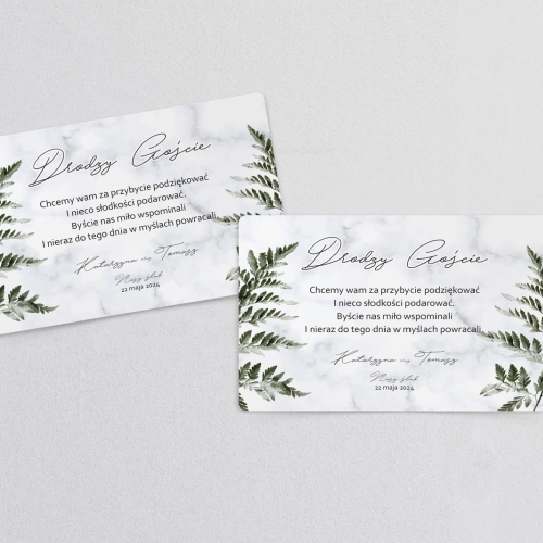 Naklejki na ciasto weselne Marble leaf Motyw 2