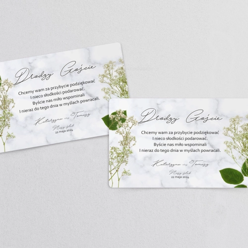 Naklejki na ciasto weselne Marble leaf Motyw 3