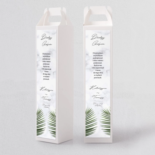 Pudełko na alkohol Marble leaf Motyw 1