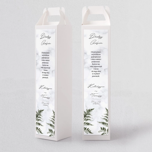 Pudełko na alkohol Marble leaf Motyw 2