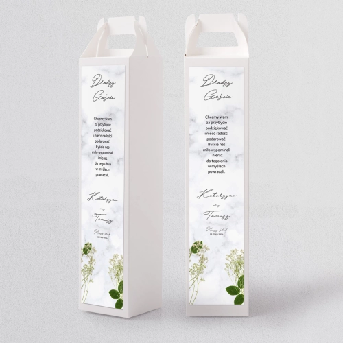 Pudełko na alkohol Marble leaf Motyw 3