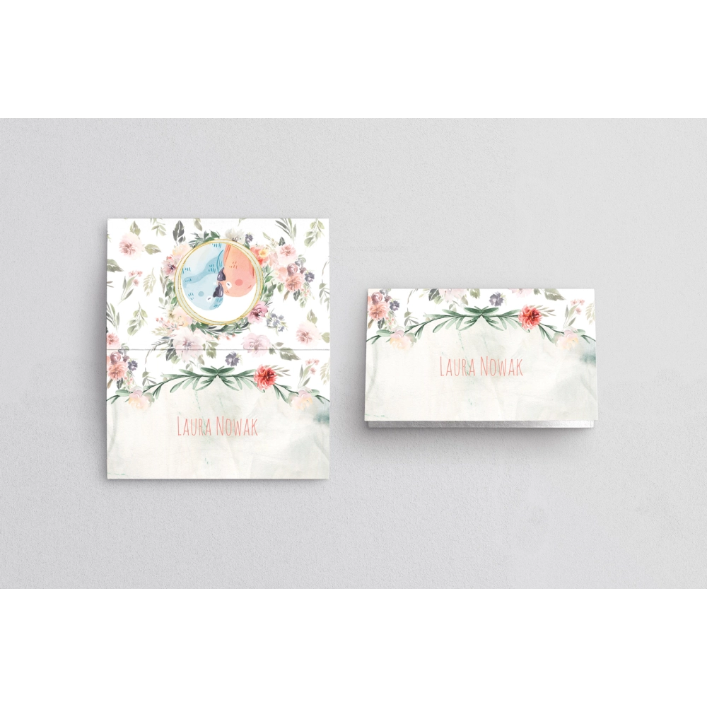 Winietki ślubne składane Animals - Motyw 3