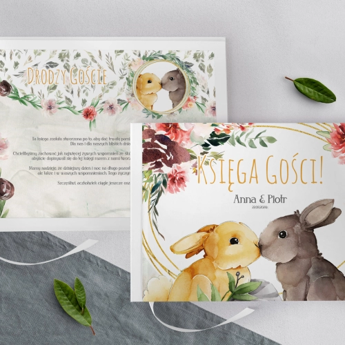 Księga Gości Weselnych Animals - Motyw 4