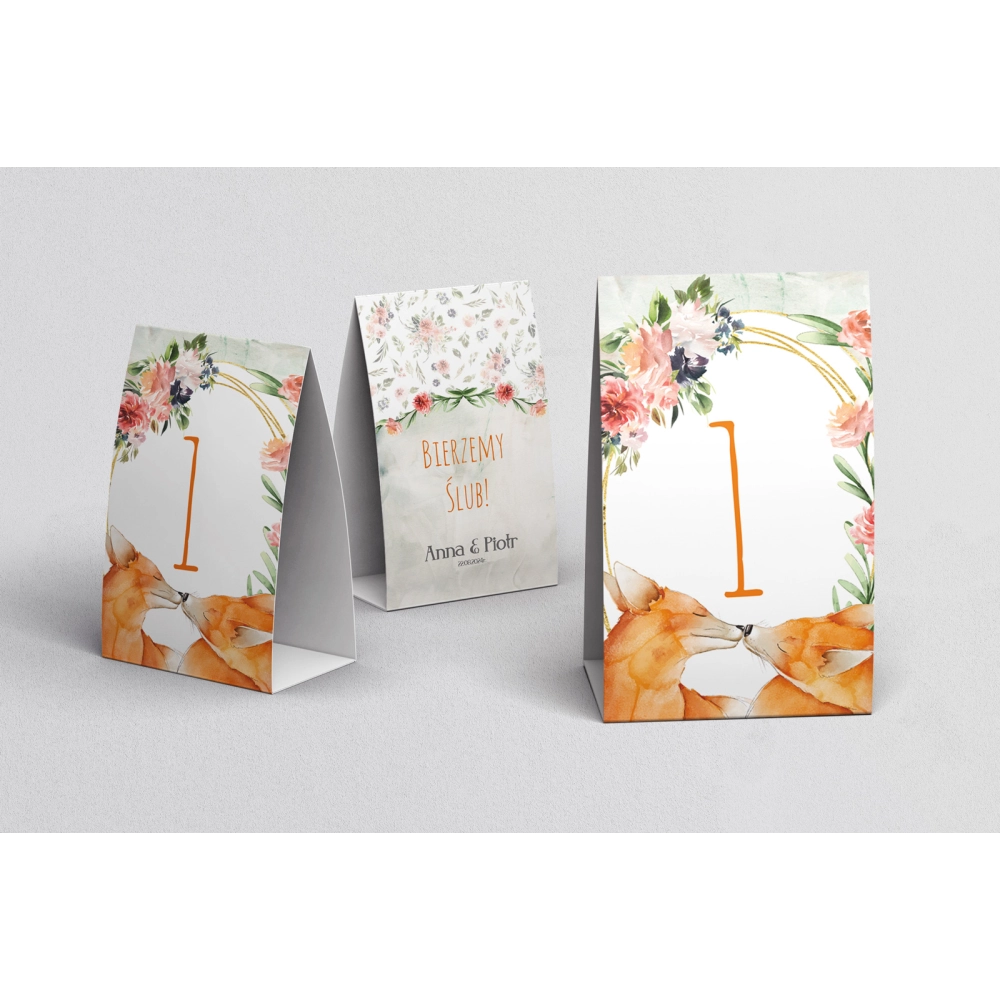 Numerki na stół Animals - Motyw 1