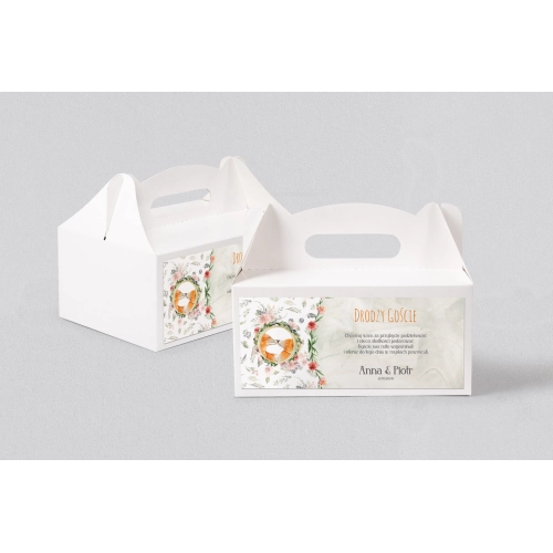 Pudełko na ciasto weselne Animlas Motyw 1