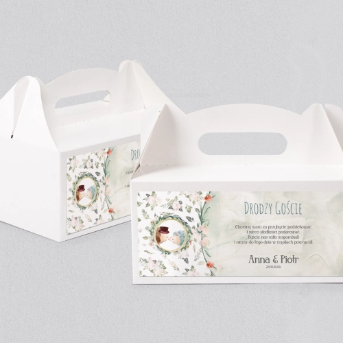 Pudełko na ciasto weselne Animlas Motyw 2