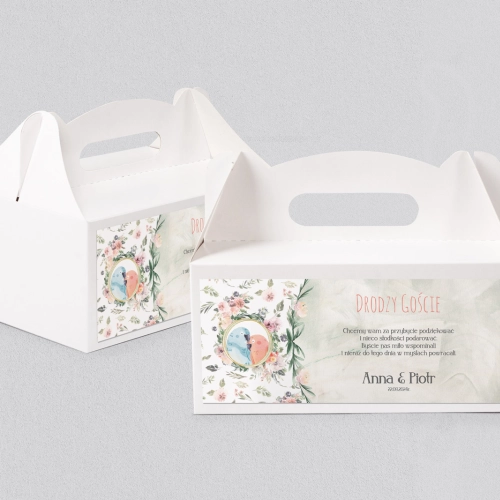 Pudełko na ciasto weselne Animlas Motyw 3